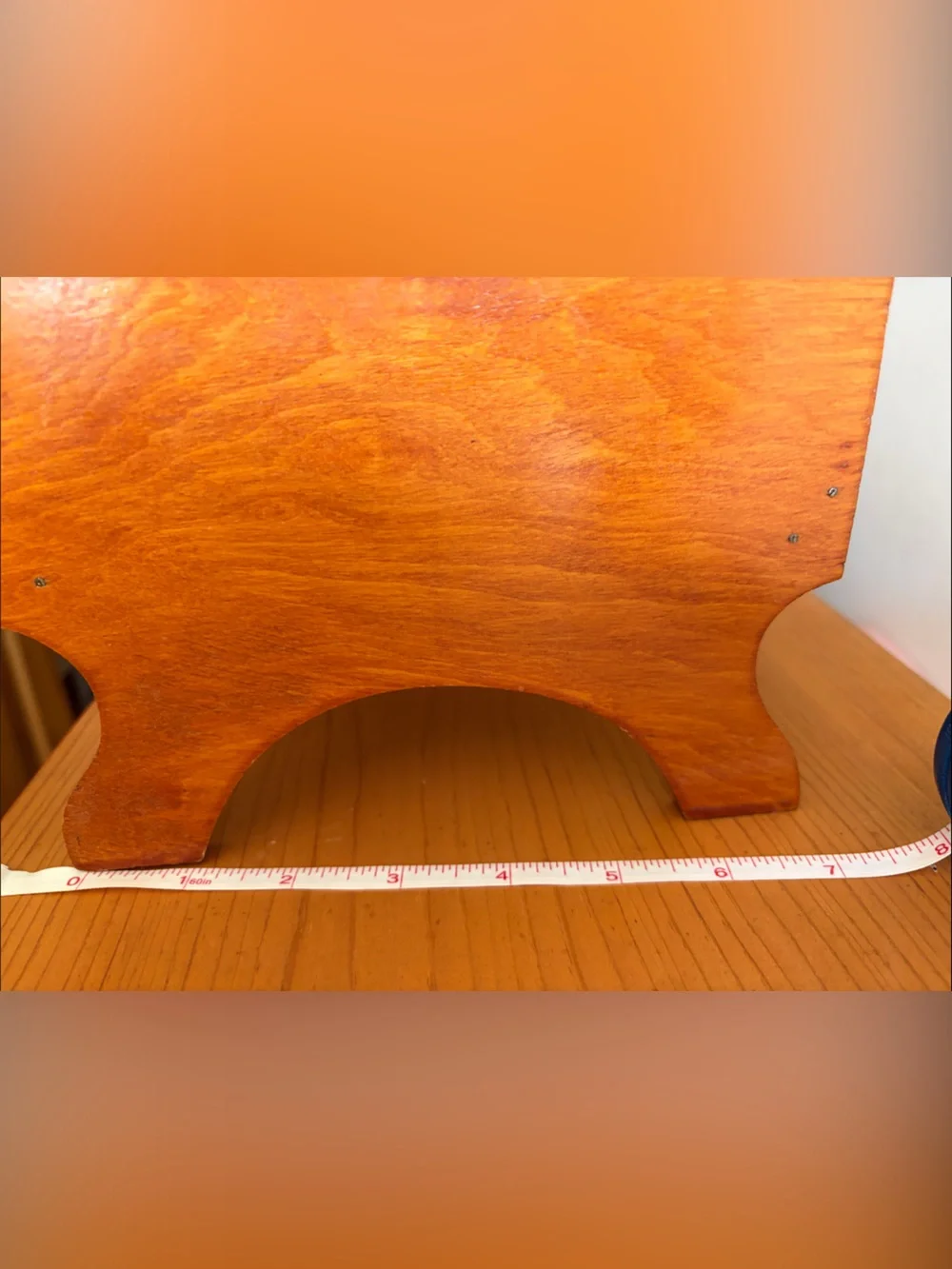 Wooden Peg Sewing Caddy Organizer in Warm Brown